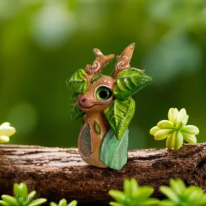 Totem of a Forest Dragon, made with clay.